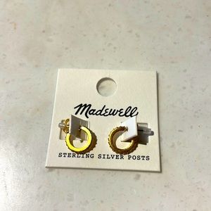 Small sparkly hoop earrings